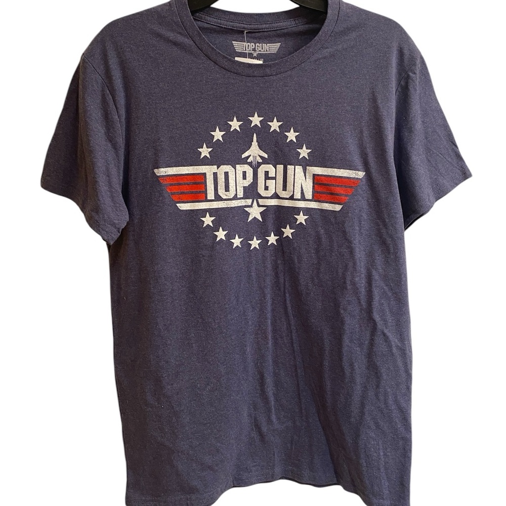 Unisex "Top Gun"  Movie Brushed Navy Blue Tee Shirt T-Shirt Size Small NWT